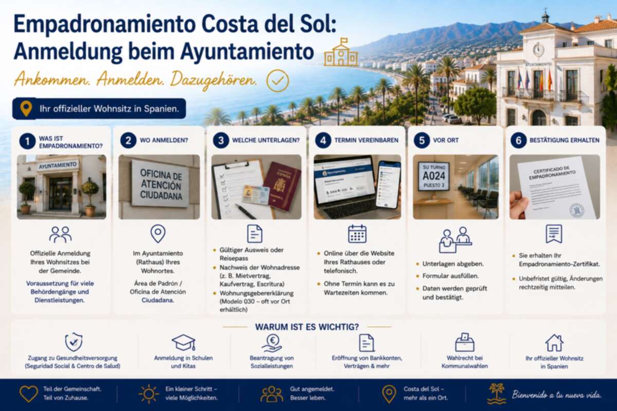 Empadronamiento Costa del Sol: Anmeldung beim Ayuntamiento