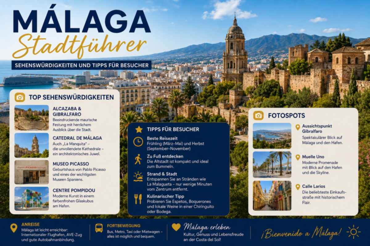 Málaga Stadtführer: Sehenswürdigkeiten und Tipps für Besucher