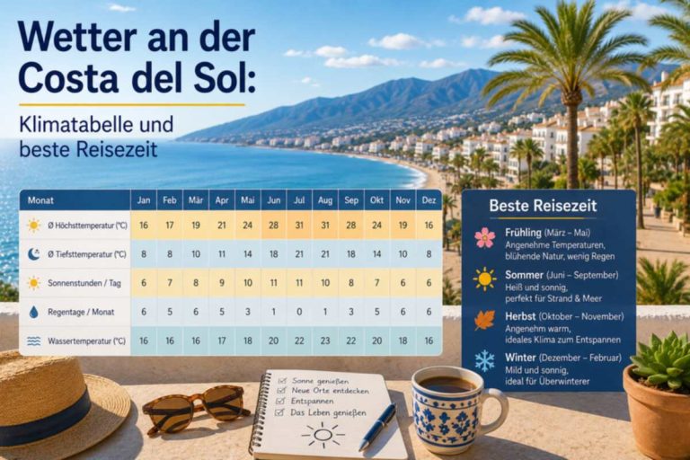 Wetter an der Costa del Sol: Klimatabelle und beste Reisezeit