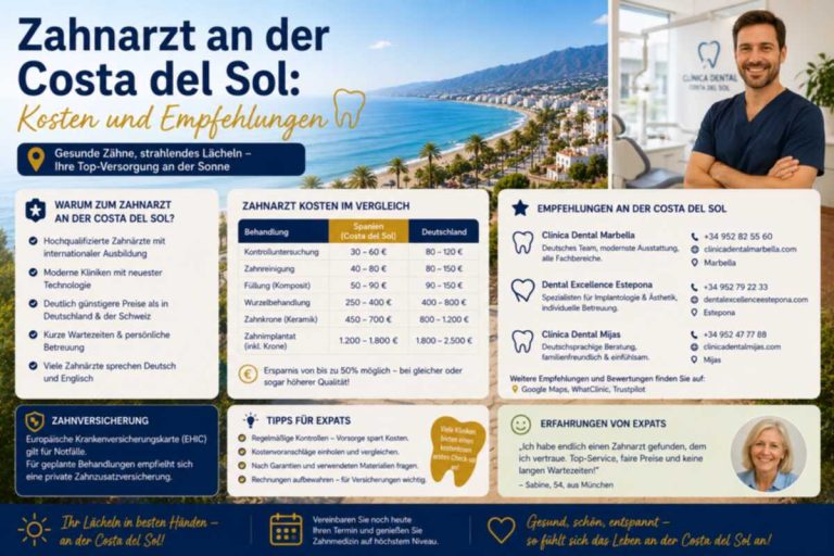 Zahnarzt an der Costa del Sol: Kosten und Empfehlungen