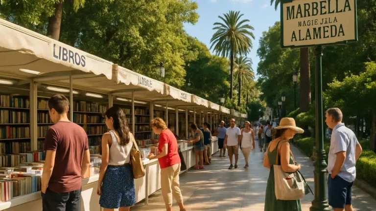 Sommer-Buchmesse am Paseo Marítimo in Estepona