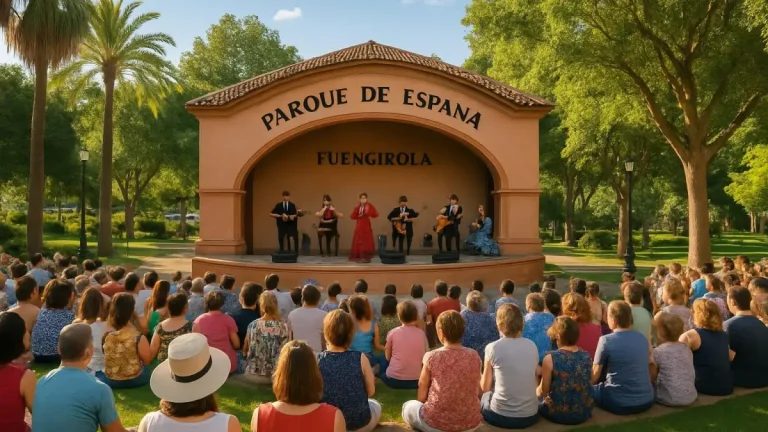 Kulturelles Programm im August im Parque de España in Fuengirola