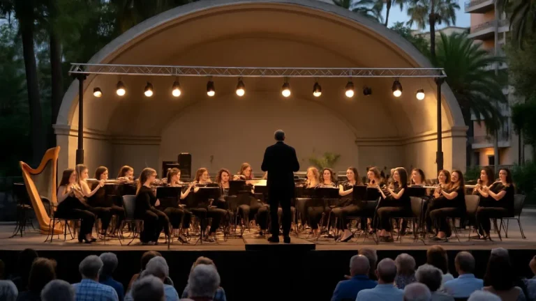 Konzert der Orquesta de Flautas de Málaga im Recinto Eduardo Ocón