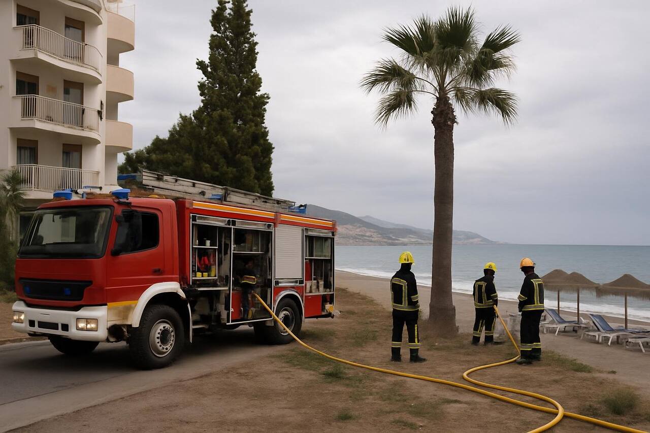 Waldbrand in Estepona: 70 Personen evakuiert, Fahrspur der A-7 gesperrt